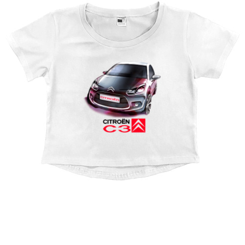 Kids' Premium Cropped T-Shirt - Citroen C3 - 1 - Mfest