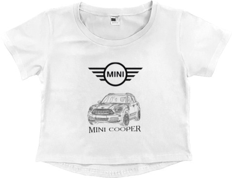 Women's Cropped Premium T-Shirt - Mini Cooper - Mfest