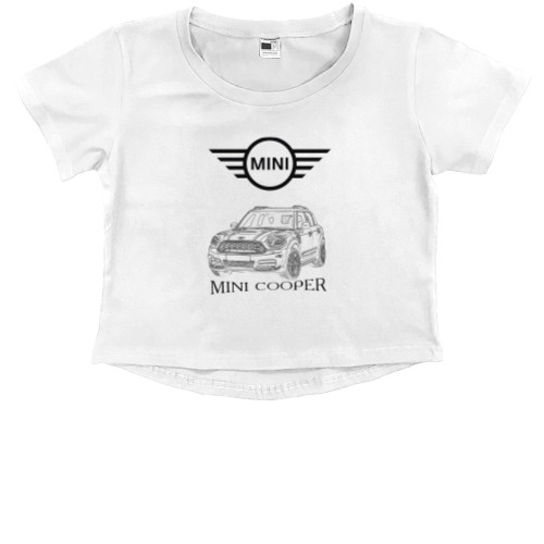 Kids' Premium Cropped T-Shirt - Mini Cooper - Mfest