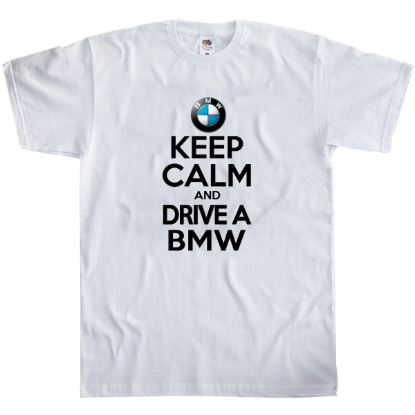 Kids' T-Shirt Fruit of the loom - Keep calm and drive a BMW - Mfest