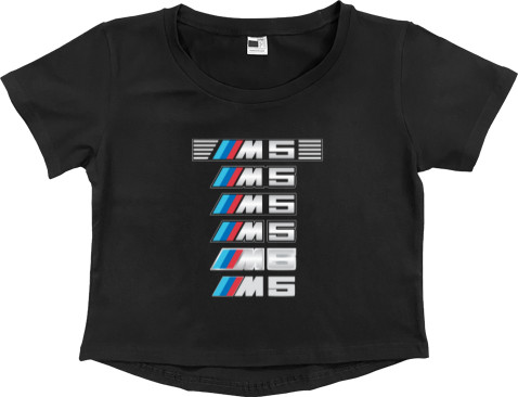 Women's Cropped Premium T-Shirt - BMW M5 - Mfest