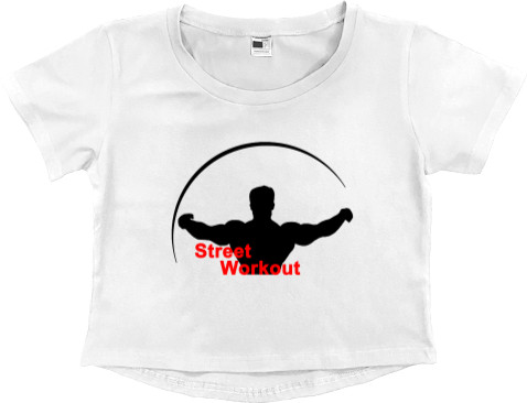 Women's Cropped Premium T-Shirt - Street workout 4 - Mfest