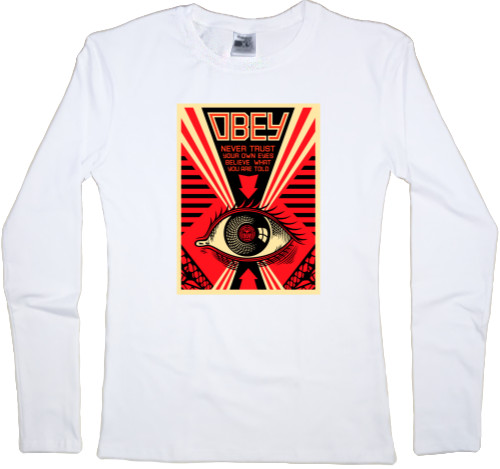 Women's Longsleeve Shirt - Obey-eye-poster - Mfest