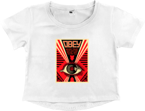 OBEY - Кроп - топ Премиум Женский - Obey-eye-poster - Mfest