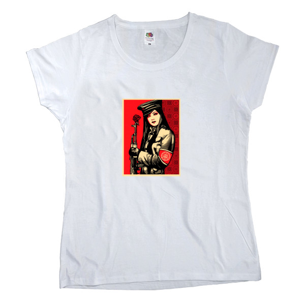 Women's T-shirt Fruit of the loom - OBEY Peace Guard - Mfest