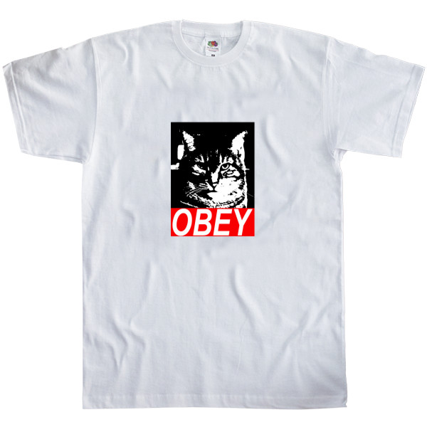 Kids' T-Shirt Fruit of the loom - Obey cat - Mfest