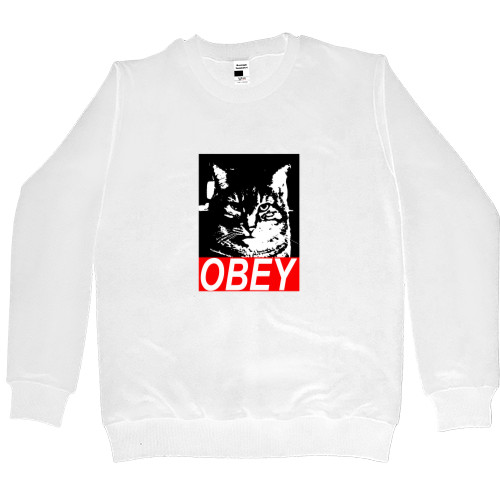 Свитшот Премиум Женский - Obey cat - Mfest