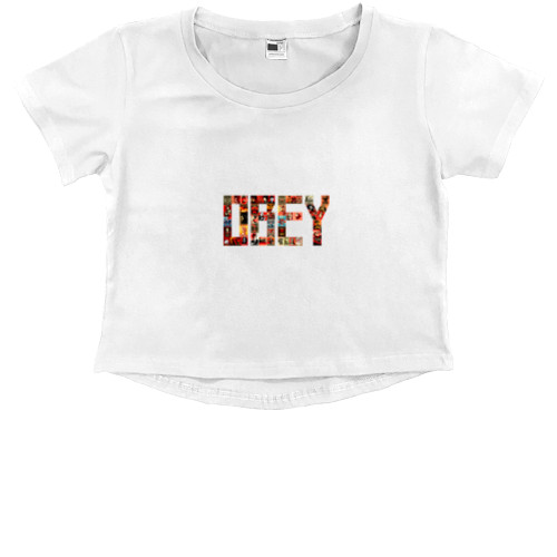 Kids' Premium Cropped T-Shirt - Obey (6) - Mfest