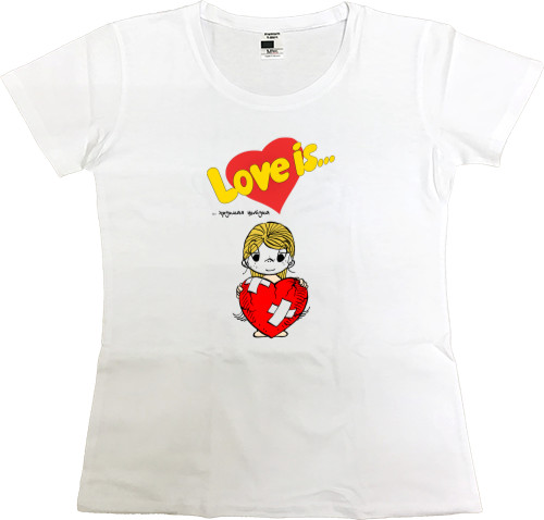 Women's Premium T-Shirt - Love is хрупкая штука - Mfest