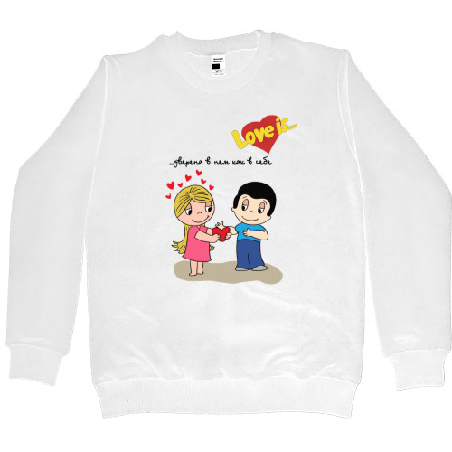 Women's Premium Sweatshirt - Love is уверена в нем как в себе - Mfest