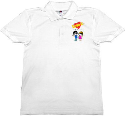 Man's Polo Shirt Fruit of the loom - Love is танцевать всегда вместе - Mfest