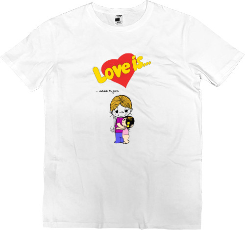 Men’s Premium T-Shirt - Love is мама и дочь - Mfest