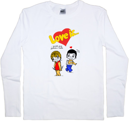 Men's Longsleeve Shirt - Love is Думать о тебе - Mfest