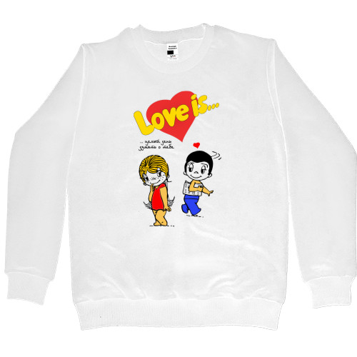 Women's Premium Sweatshirt - Love is Думать о тебе - Mfest