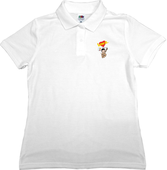 Women's Polo Shirt Fruit of the loom - Love is когда душа играет - Mfest