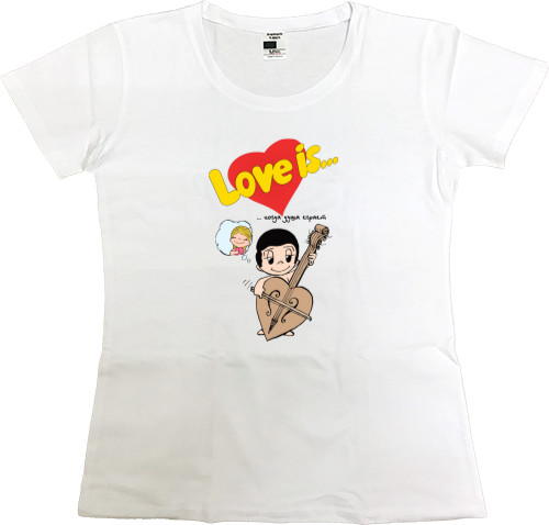 Women's Premium T-Shirt - Love is когда душа играет - Mfest