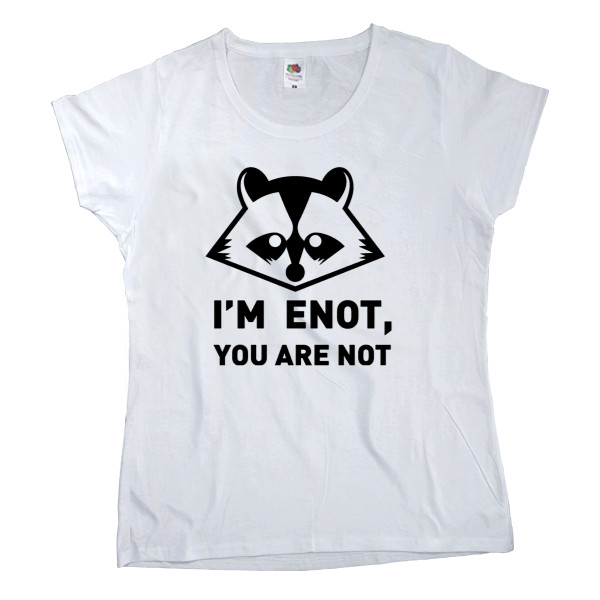 Women's T-shirt Fruit of the loom - Енот 7 - Mfest