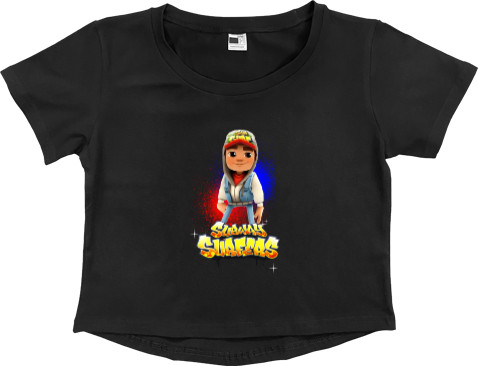 Women's Cropped Premium T-Shirt - Subway Surfers (10) - Mfest