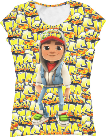 Women's T-Shirt 3D - Subway Surfers (6) - Mfest