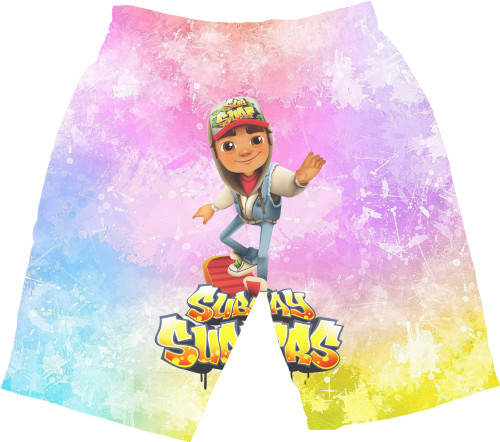 Men's Shorts 3D - Subway Surfers (1) - Mfest