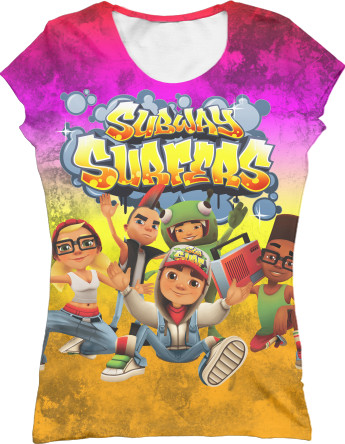 Women's T-Shirt 3D - Subway Surfers (2) - Mfest