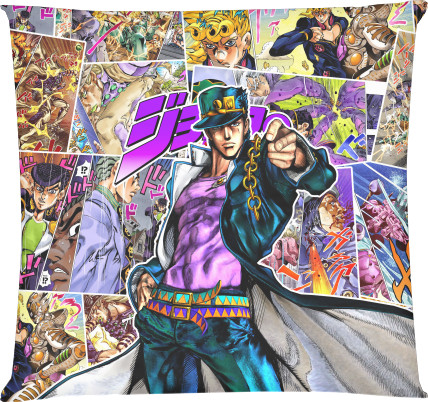 Square Throw Pillow - JOJO'S BIZARRE ADVENTURE (14) - Mfest