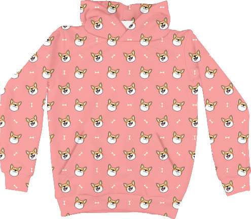 Kids' Hoodie 3D - Corgi 3 - Mfest