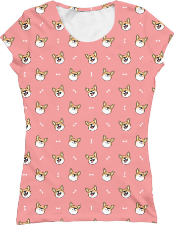 Women's T-Shirt 3D - Corgi 3 - Mfest