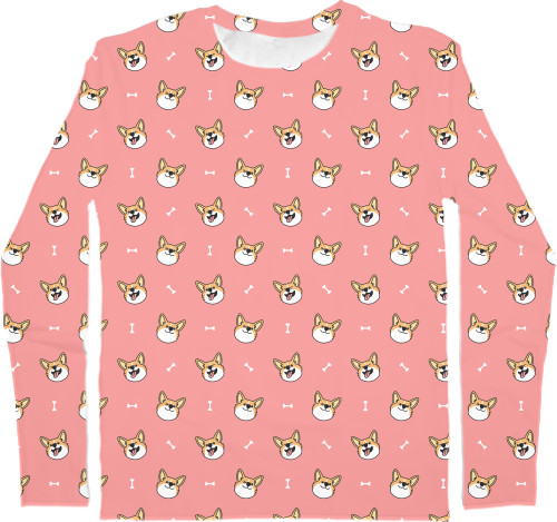 Kids' Longsleeve Shirt 3D - Corgi 3 - Mfest