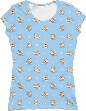 Women's T-Shirt 3D - Corgi 2 - Mfest