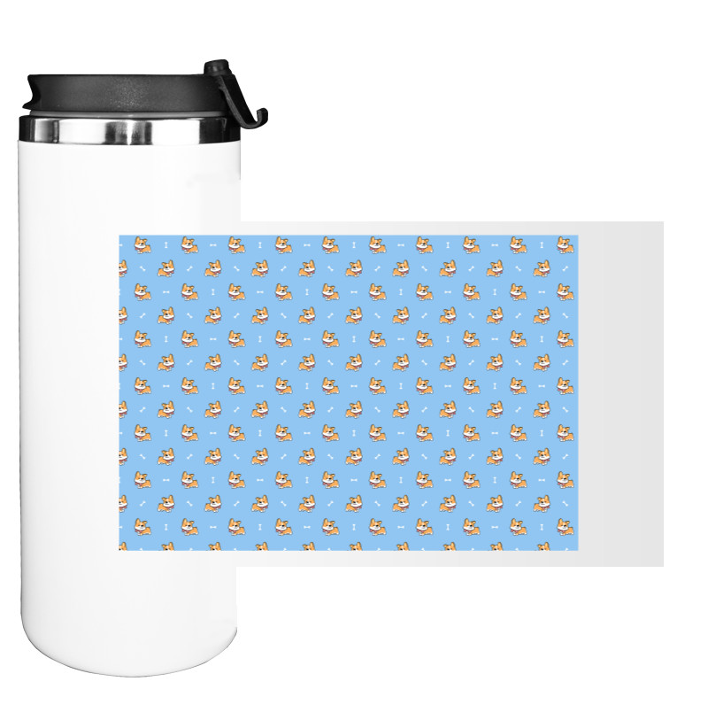 Water Bottle on Tumbler - Corgi 2 - Mfest