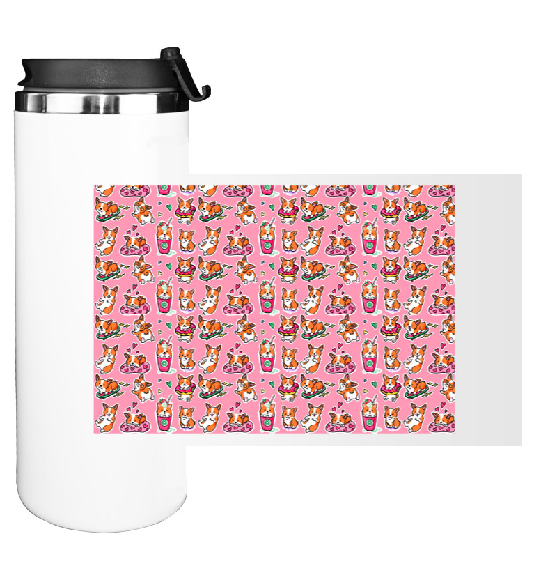 Water Bottle on Tumbler - Corgi 1 - Mfest