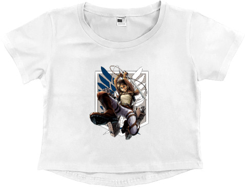 Women's Cropped Premium T-Shirt - Attack On Titans (EREN) - Mfest