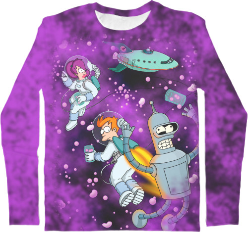 Men's Longsleeve Shirt 3D - FUTURAMA (ФУТУРАМА) 2 - Mfest