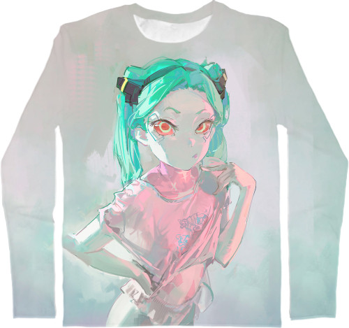 Men's Longsleeve Shirt 3D - Cyberpunk: Edgerunners (Rebecca 4) - Mfest