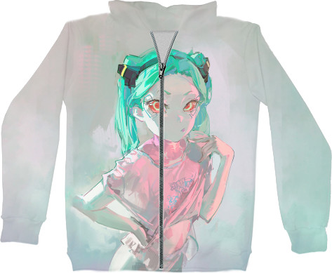 Unisex Zip-through Hoodie 3D - Cyberpunk: Edgerunners (Rebecca 4) - Mfest