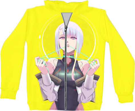 Unisex Zip-through Hoodie 3D - Cyberpunk: Edgerunners (Lucyna 4) - Mfest