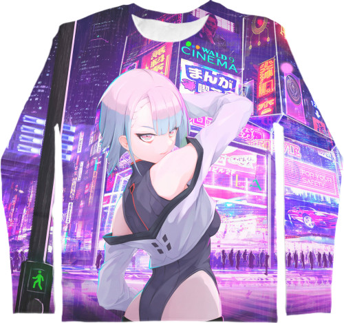 Men's Longsleeve Shirt 3D - Cyberpunk: Edgerunners (Lucyna 1) - Mfest