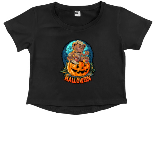 Kids' Premium Cropped T-Shirt - Хелловін 2 - Mfest