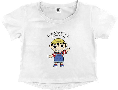 Women's Cropped Premium T-Shirt - Tomodachi Game - Mfest