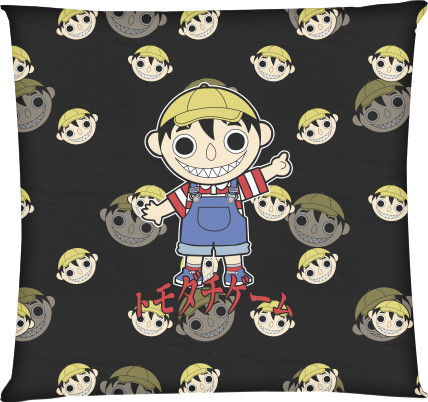 Square Throw Pillow - TOMODACHI GAME 2 - Mfest