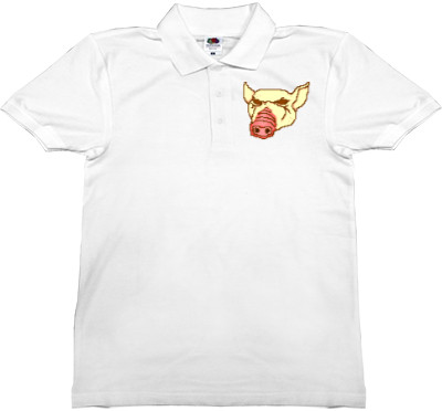 Man's Polo Shirt Fruit of the loom - Hotline Miami (Mask 6) - Mfest