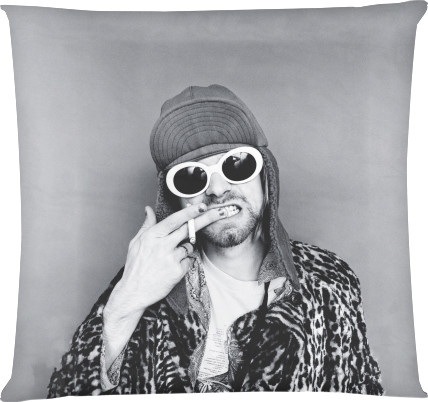 Square Throw Pillow - kurt cobain - Mfest