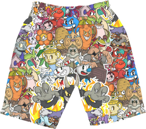 Men's Shorts 3D - CUPHEAD (4) - Mfest