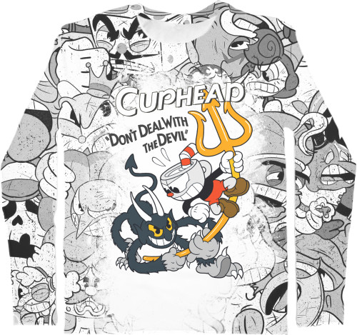 Men's Longsleeve Shirt 3D - CUPHEAD (5) - Mfest