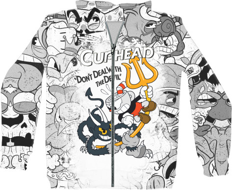 Unisex Zip-through Hoodie 3D - CUPHEAD (5) - Mfest