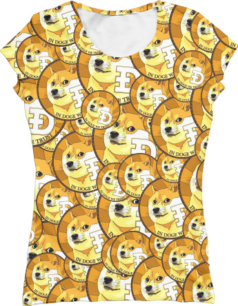 Women's T-Shirt 3D - Dogecoin - Mfest