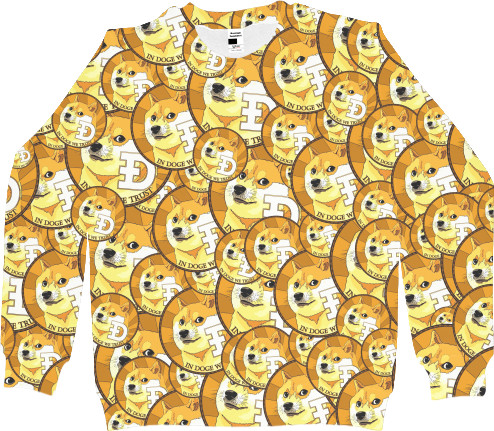 Kids' Sweatshirt 3D - Dogecoin - Mfest