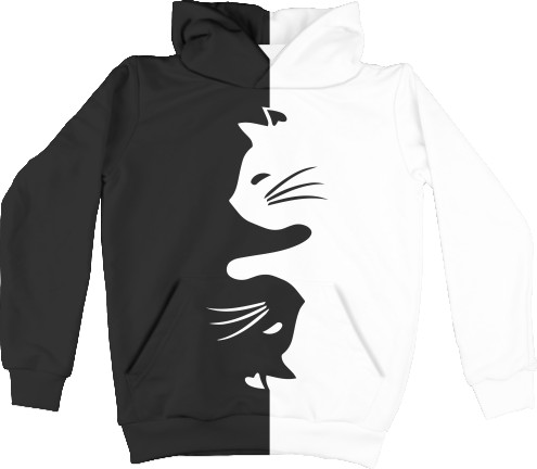 Kids' Hoodie 3D - ІНЬ ЯНЬ (КОТИ) - Mfest