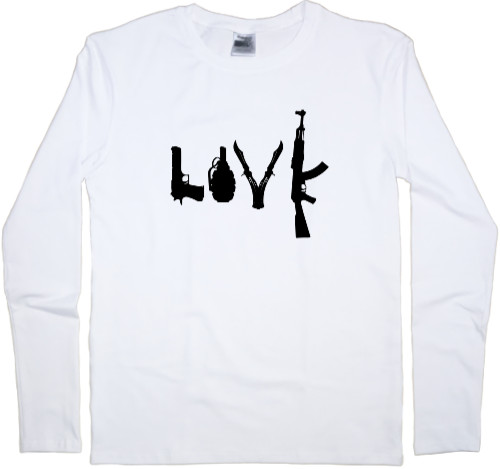 Men's Longsleeve Shirt - banksy love - Mfest